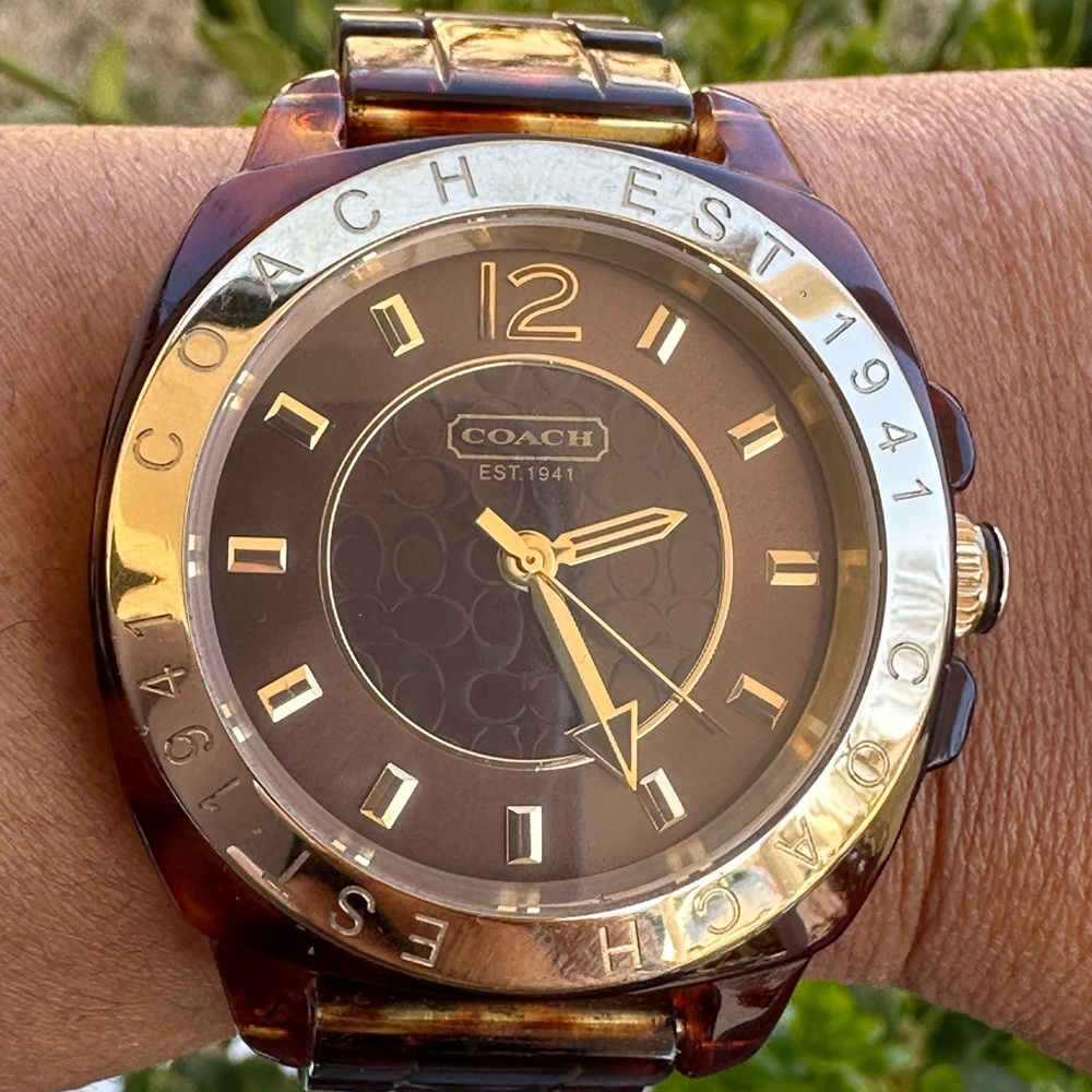 * Coach Women’s Fashion Watch* Color: Tortoiseshell